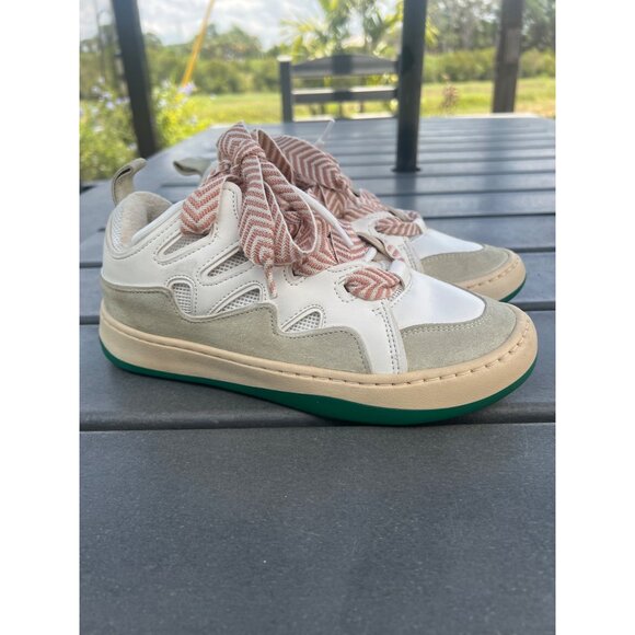 Steve Madden Roaring Women White/Green Double-Laced Lace Up Low Top Fashion Snea - Picture 7 of 9